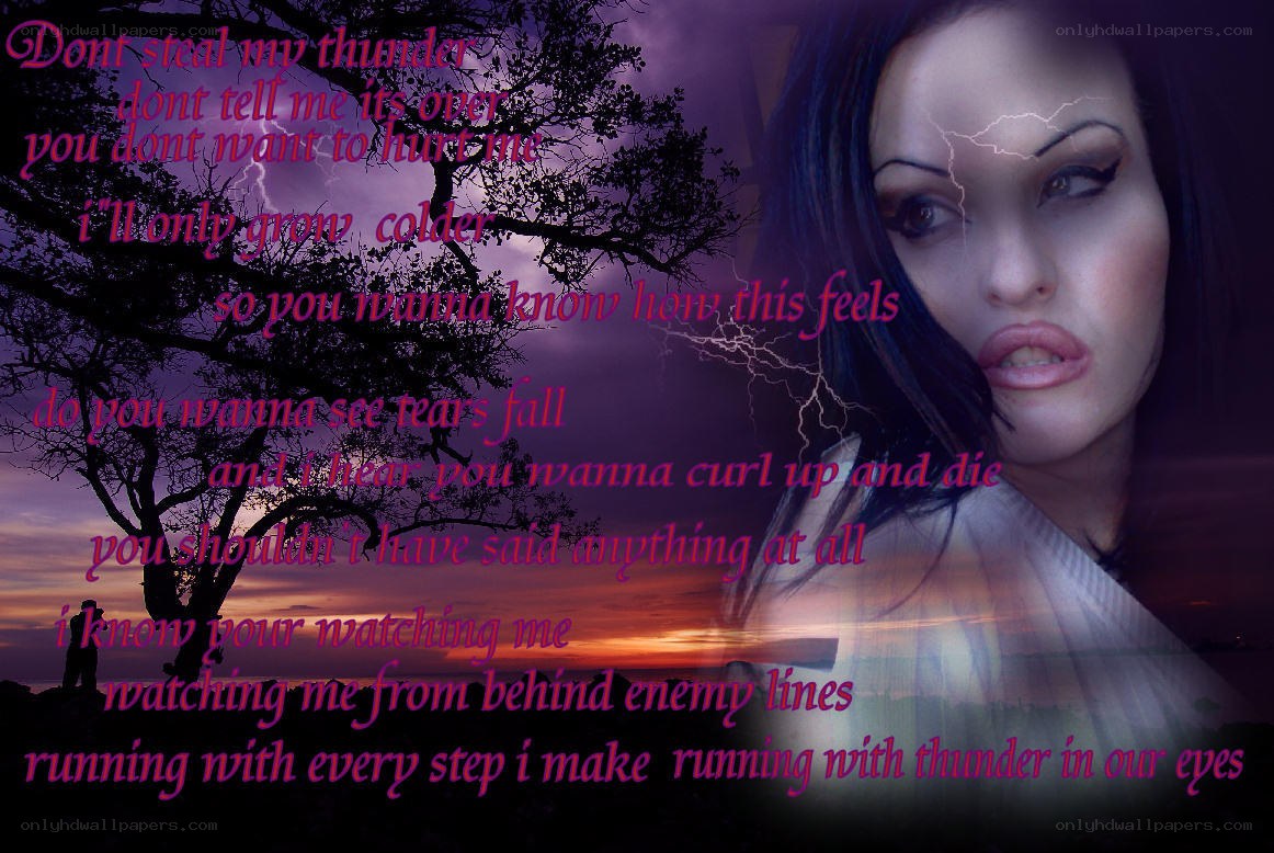 woman with thunder theme