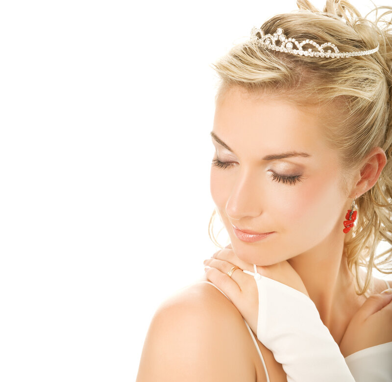 Woman with Tiara — White