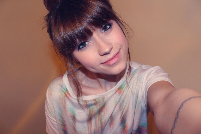 woman with tie-dye shirt