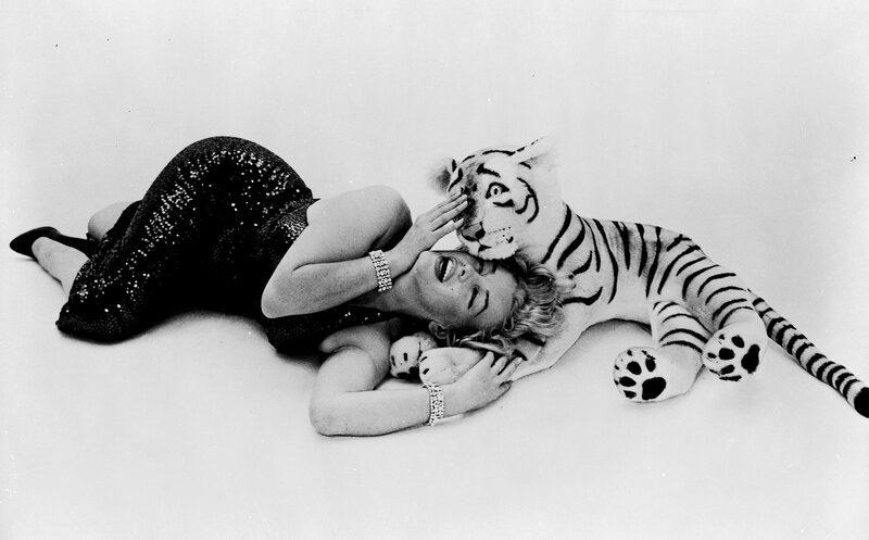 Woman with Tiger Plush