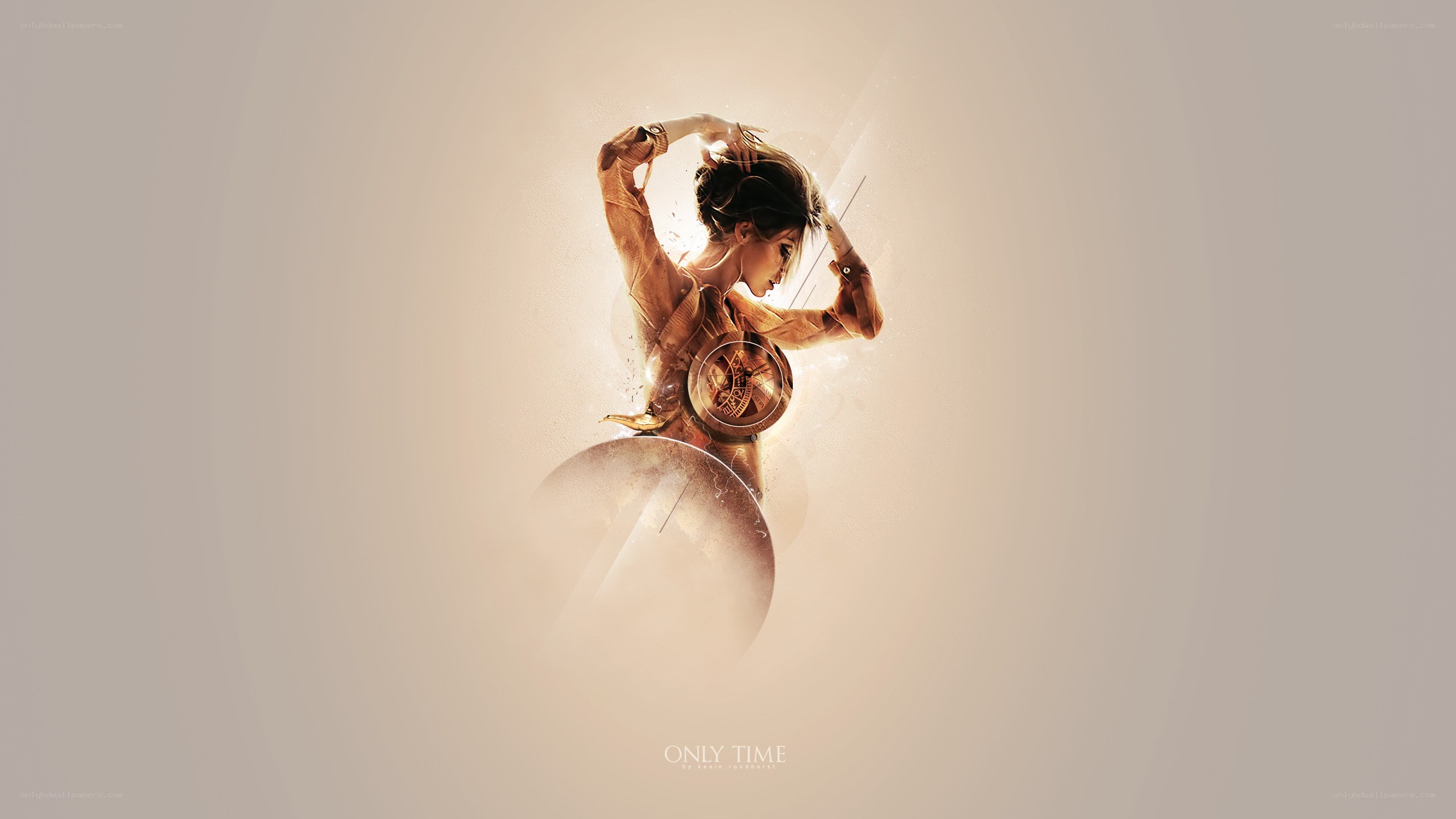 woman with time theme