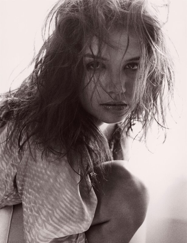 woman with tousled hair