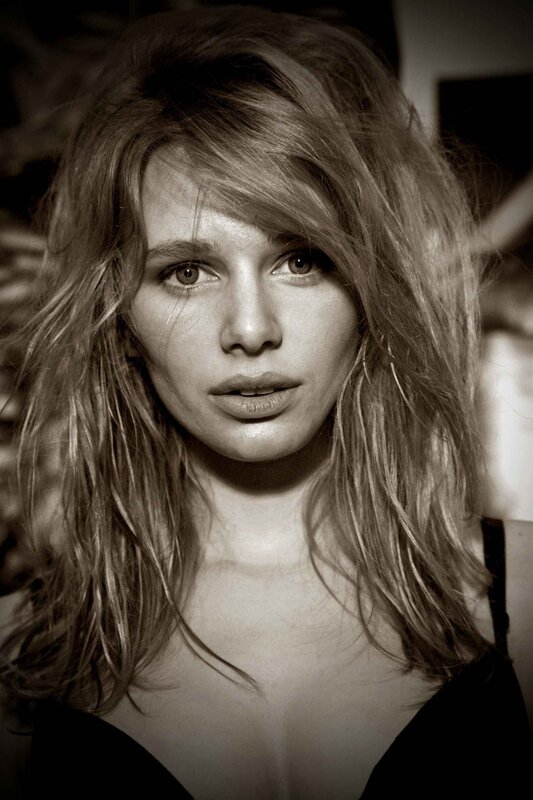 woman with tousled hair
