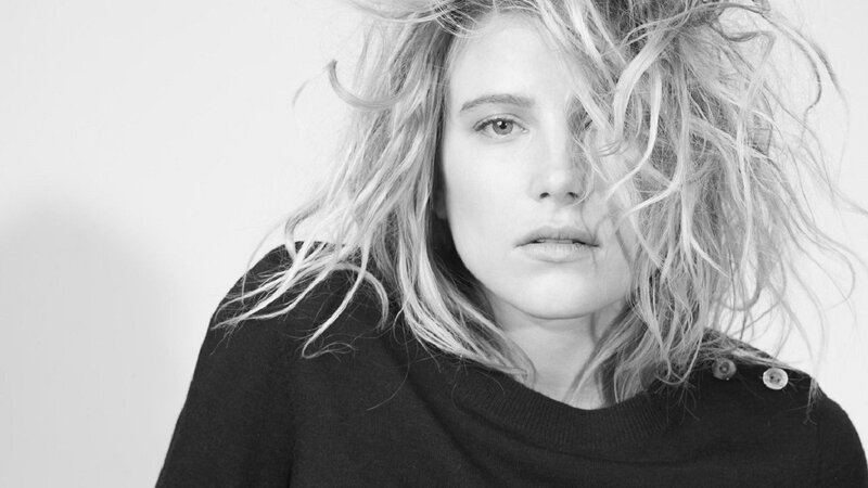 woman with tousled hair