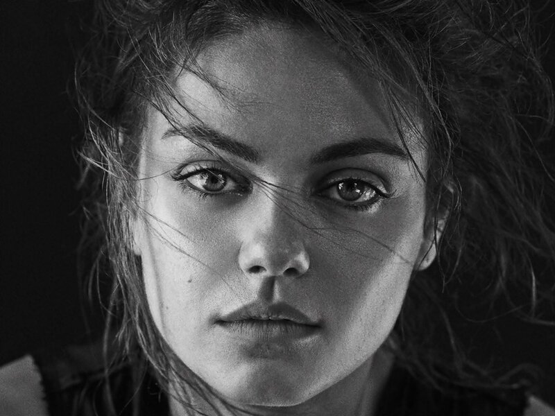 Woman with Tousled Hair — Black, Dramatic