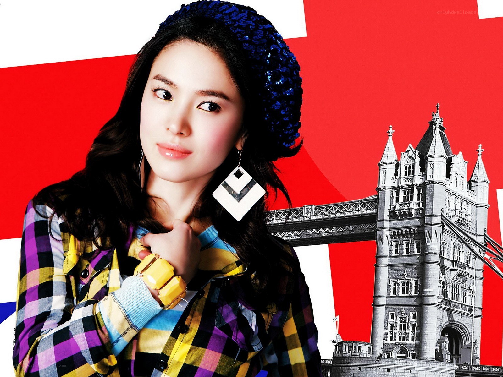 woman with tower bridge background