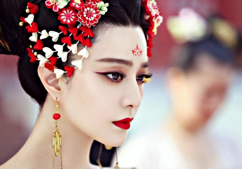 Woman with Traditional Makeup