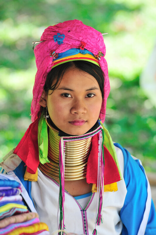 woman with traditional neck rings