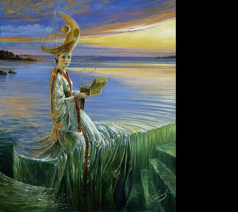 Woman with Treasure Chest