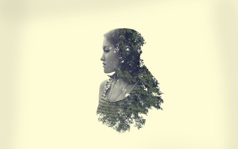 Woman with Tree Hair — Green
