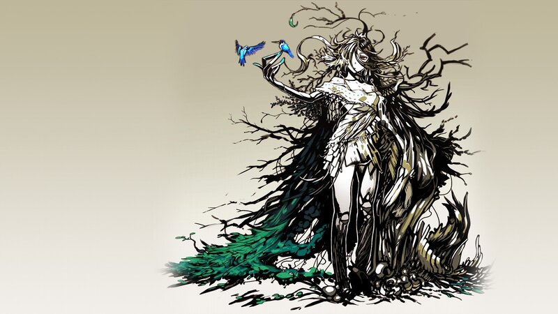 Woman with Tree-like Features — Green