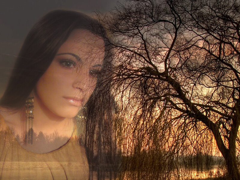 Woman with Tree Silhouette