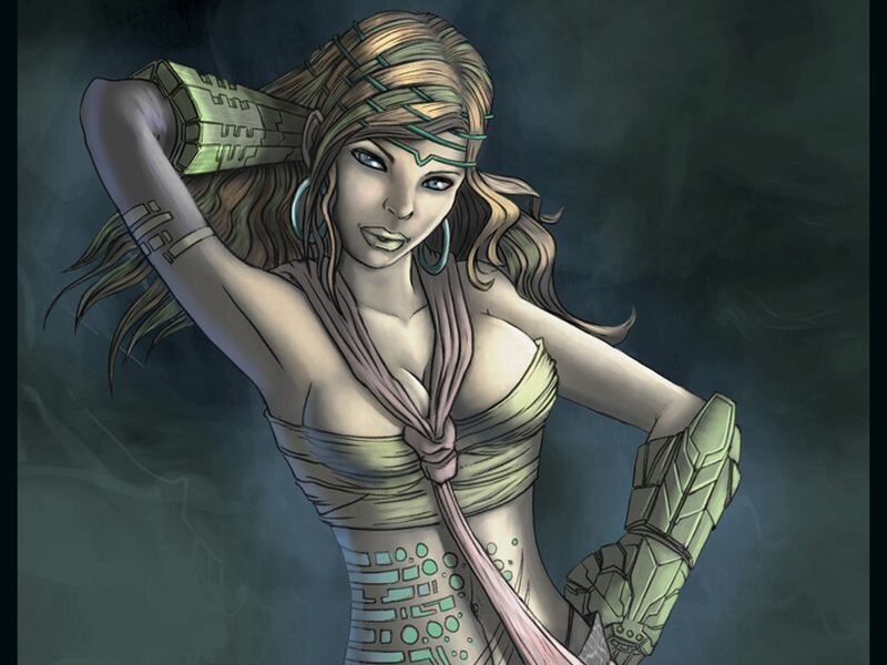 Woman with Tribal Armor