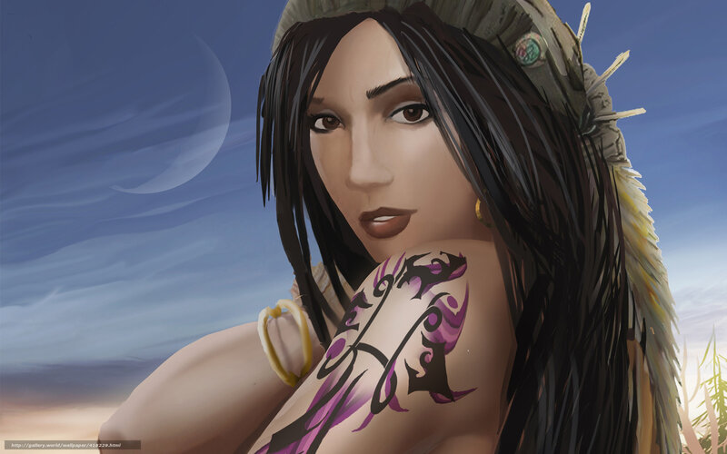 woman with tribal tattoo