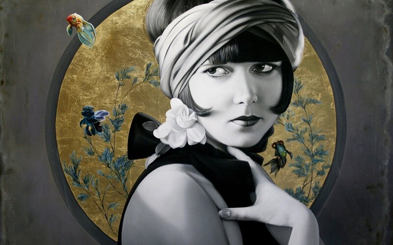 Woman with Turban — Black