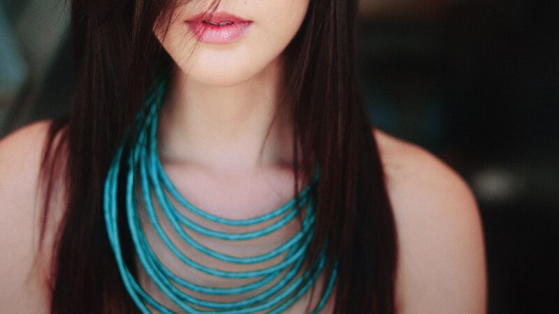 Woman with Turquoise Necklace — Intimate