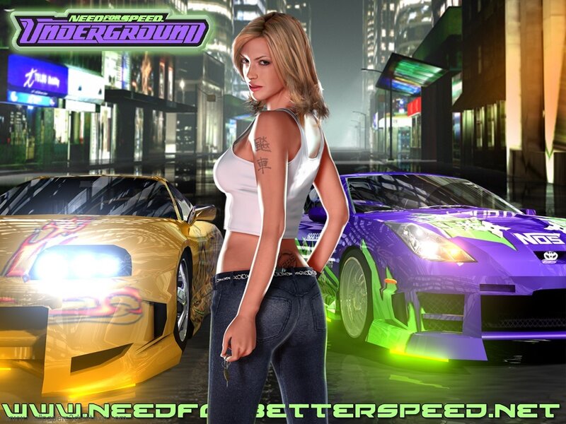 Woman with Two Cars — Purple, Dramatic