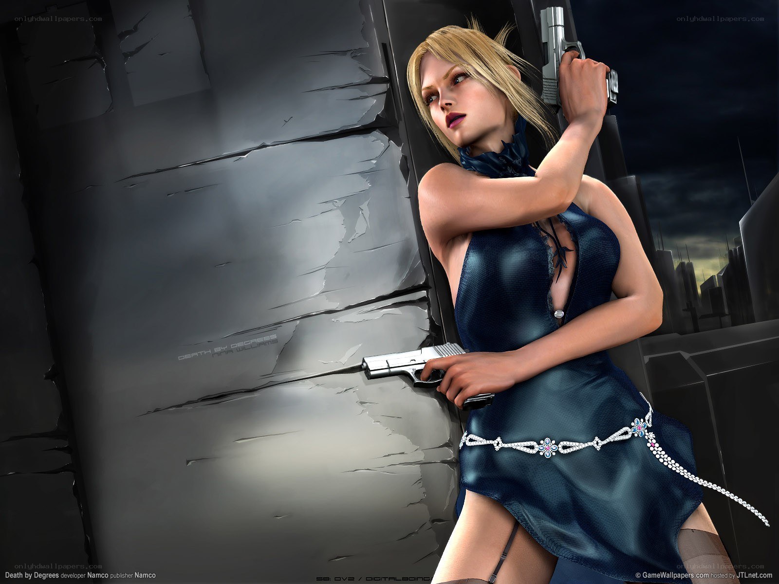 Woman with two guns