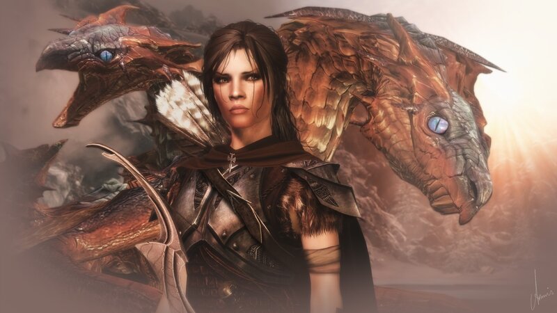 Woman with Two-headed Dragon