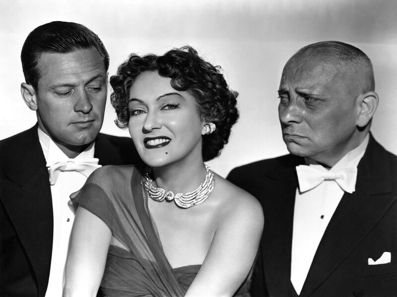 Woman with Two Men — Black, Dramatic, Photograph