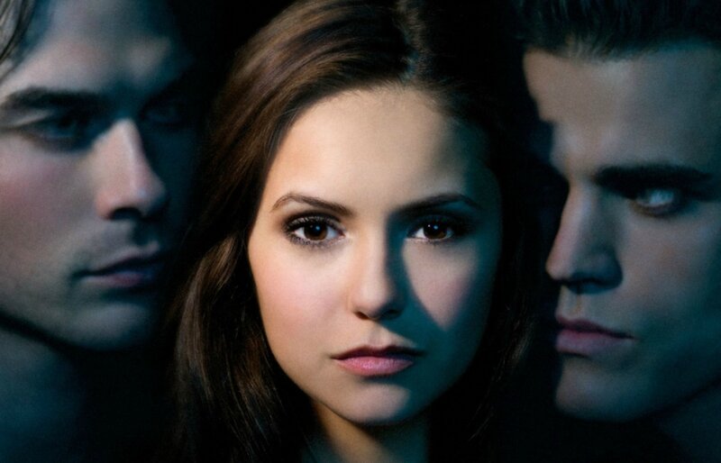 Woman with Two Men — Blue