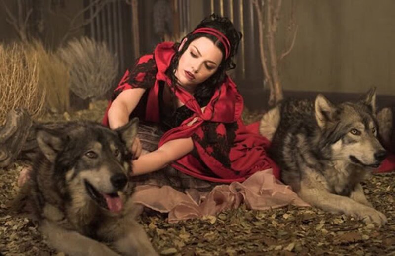 Woman with Two Wolves