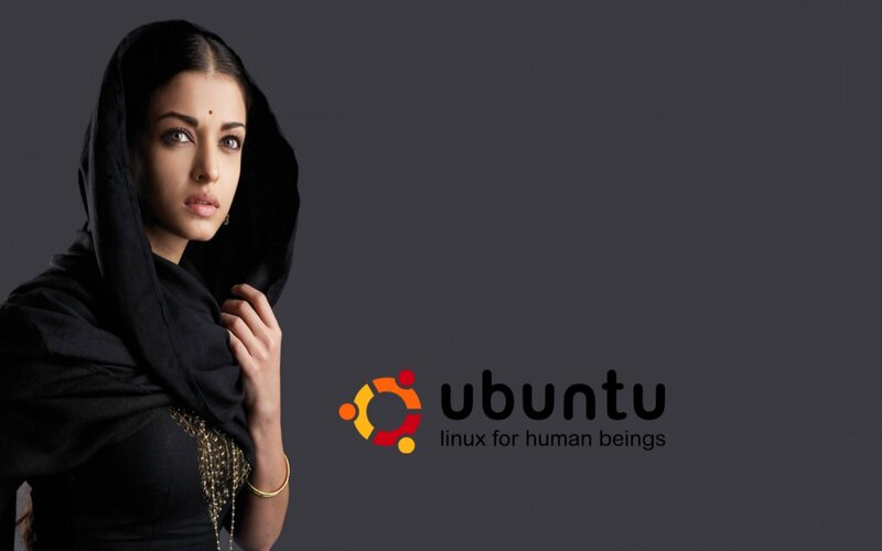 woman with ubuntu logo