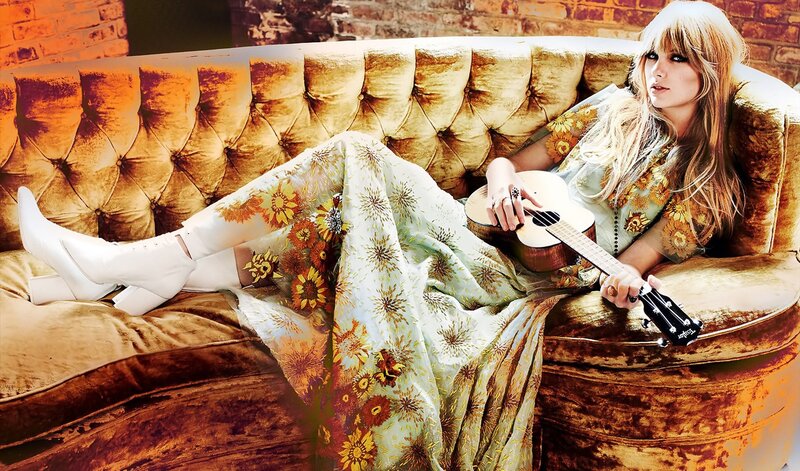 Woman with Ukulele — Gold, Relaxed