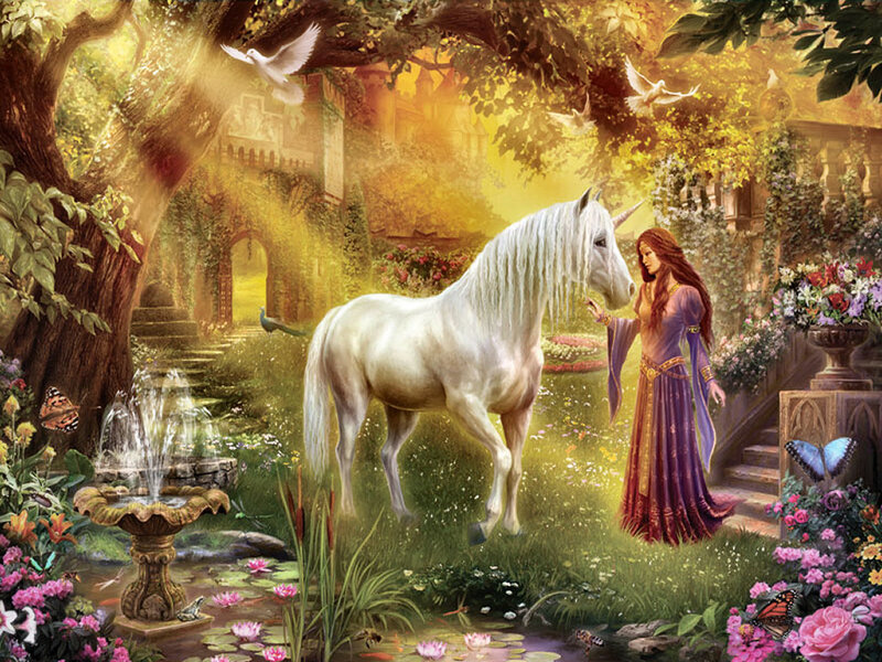 Woman with Unicorn — Green