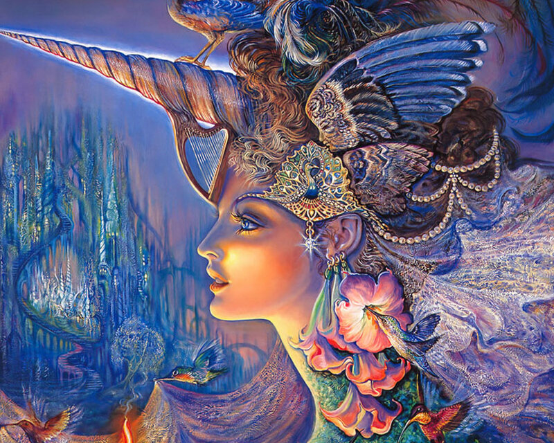 woman with unicorn horn