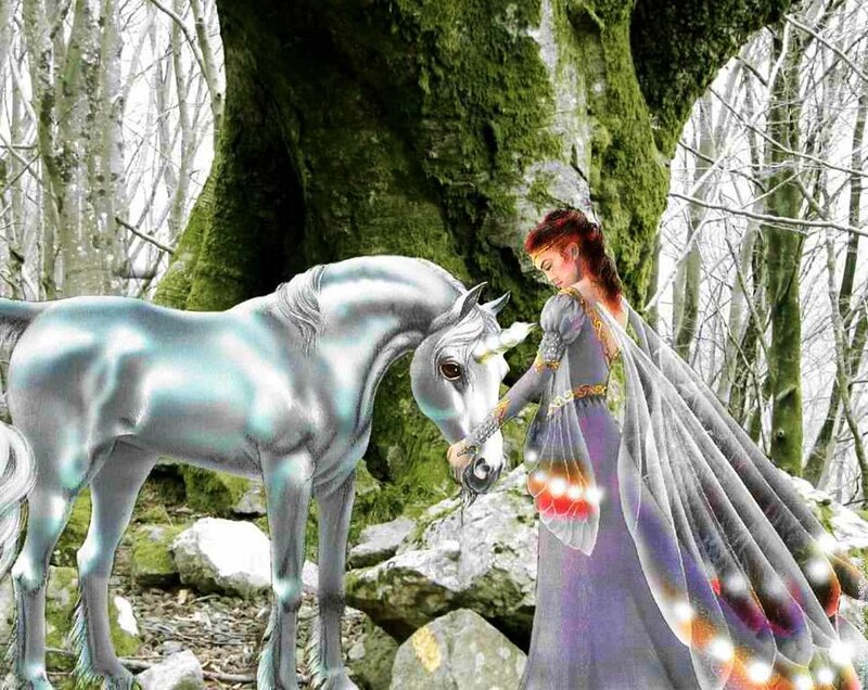 Woman with Unicorn — Silver
