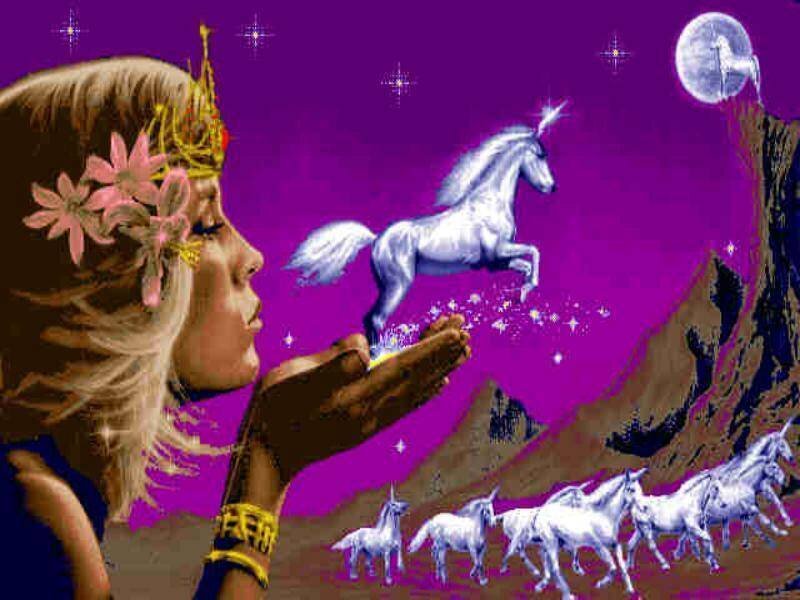 woman with unicorn vision