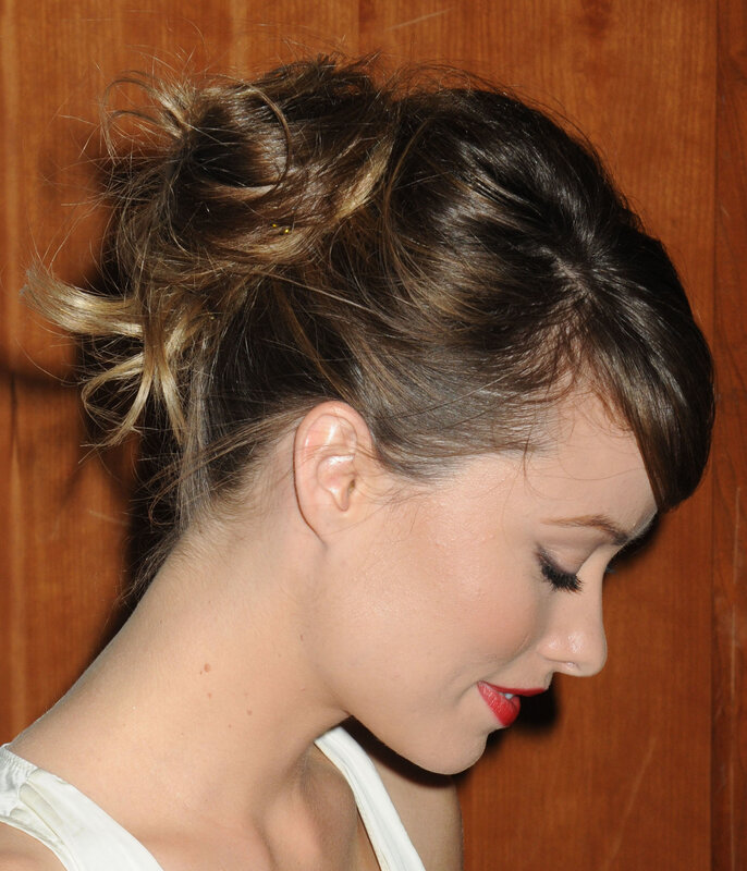 woman with updo hairstyle