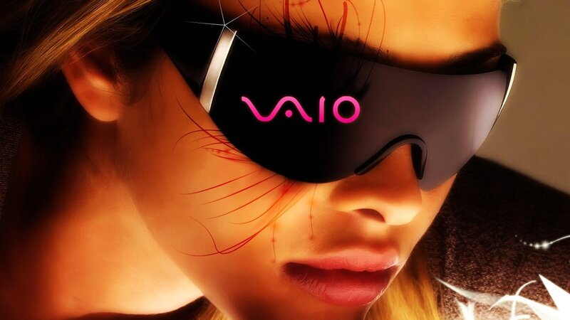 woman with vaio goggles