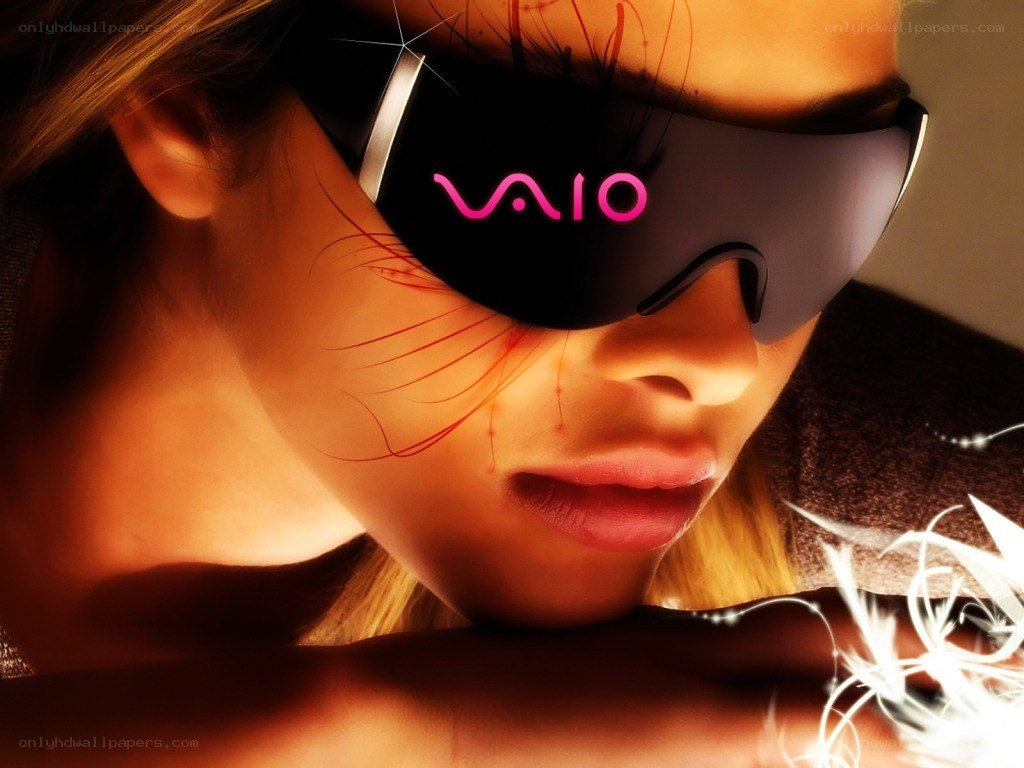 woman with vaio goggles