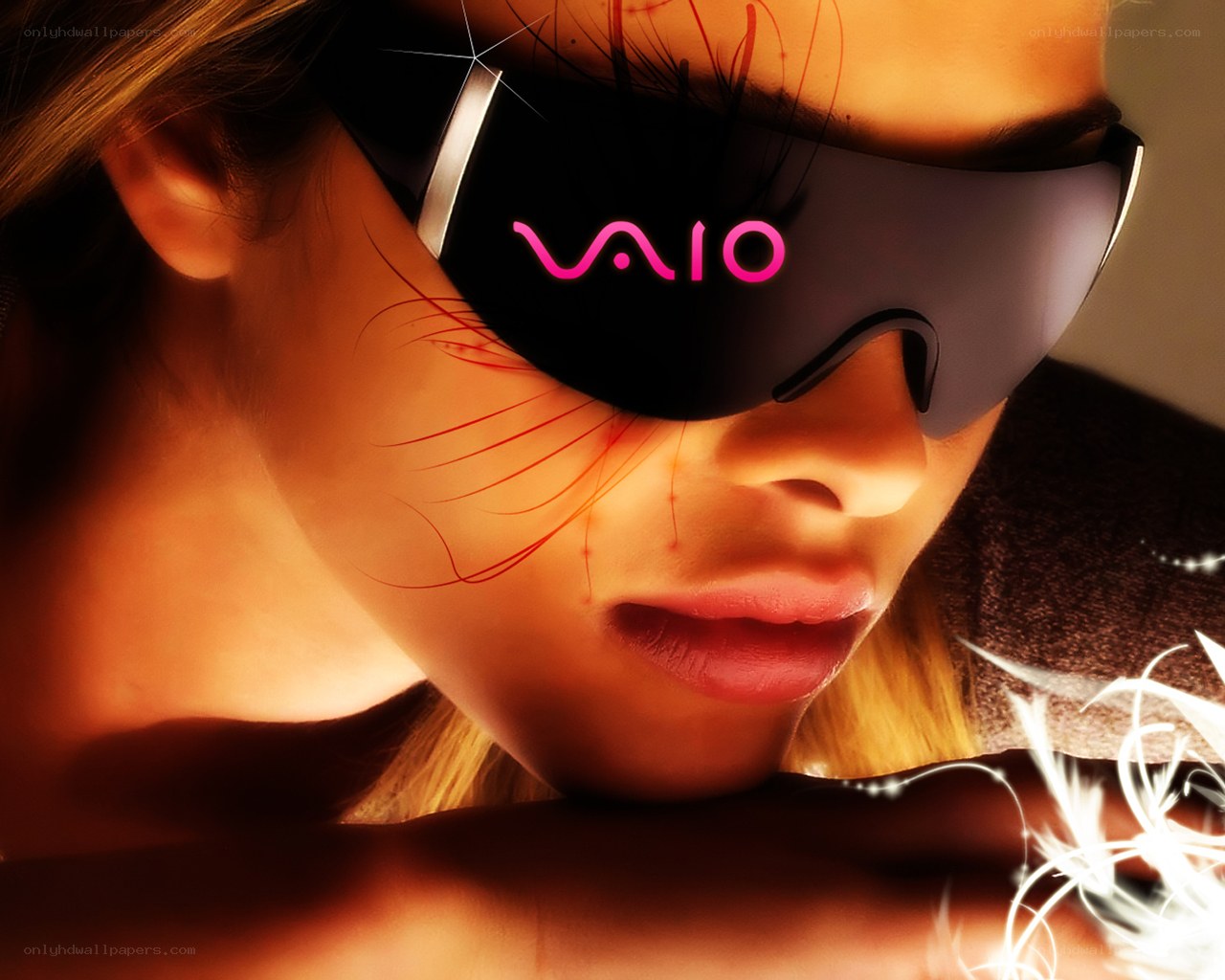 woman with vaio goggles