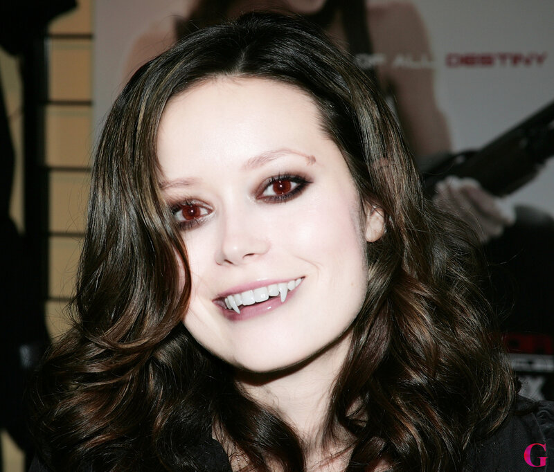 Woman with Vampire Makeup — Brown