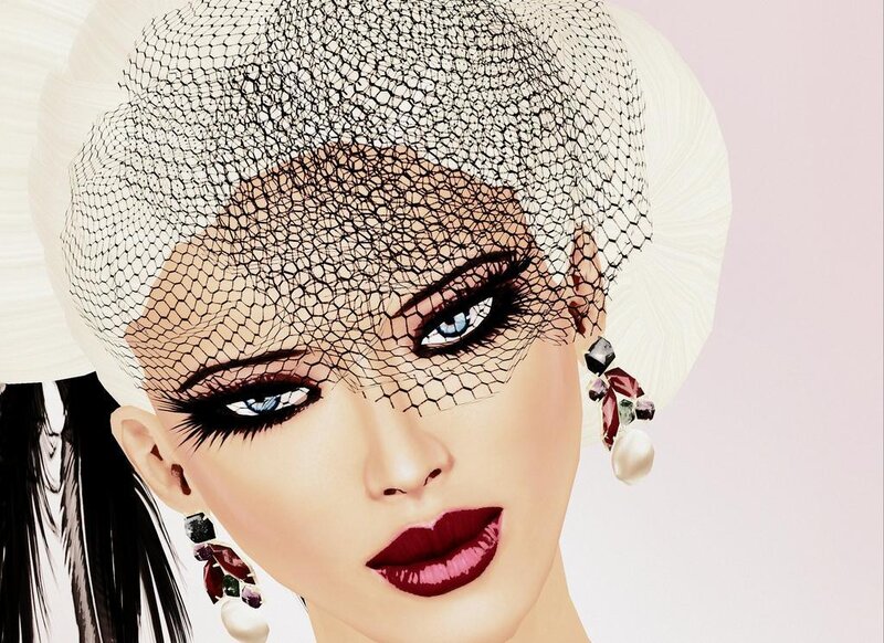 woman with veil and makeup