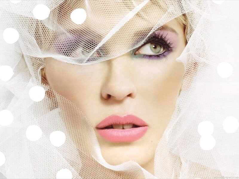 Woman with Veil and Makeup — White, Dramatic