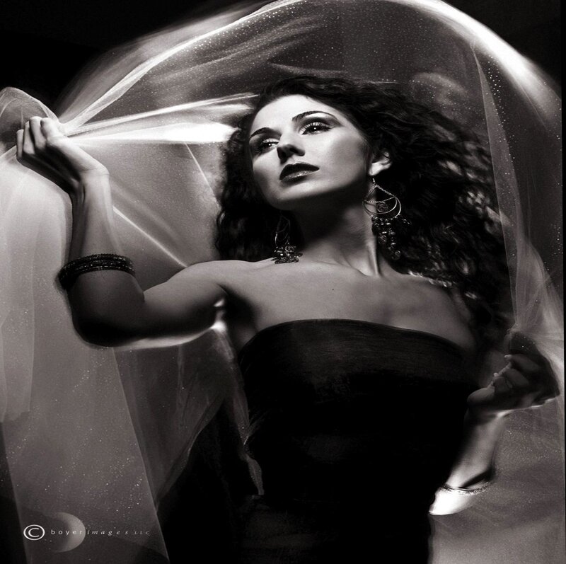 Woman with Veil — Black, Dramatic