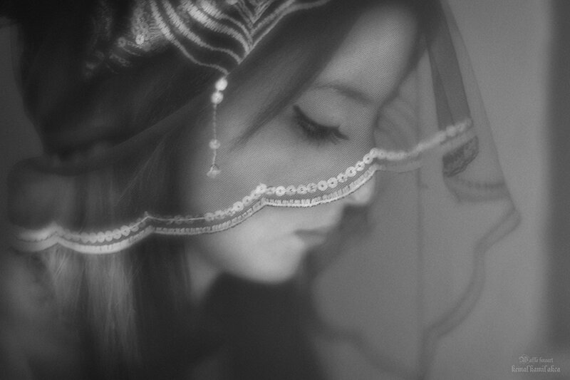 Woman with Veil — Black, Serene