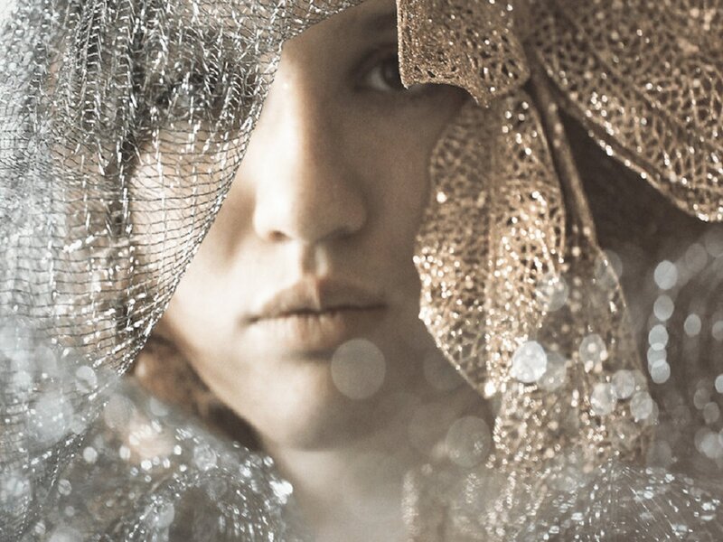 Woman with Veil — Silver