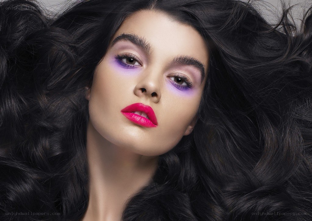 woman with vibrant makeup