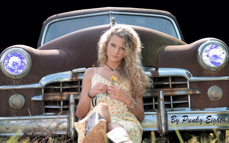 woman with vintage car