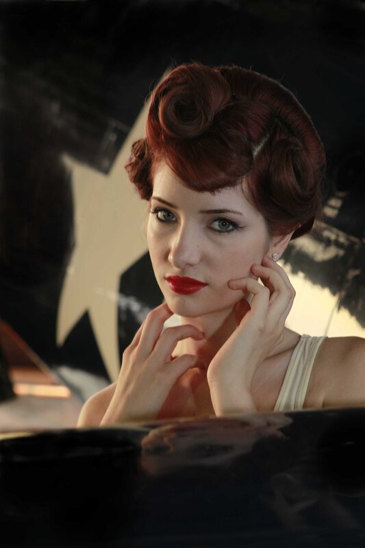 woman with vintage hairstyle