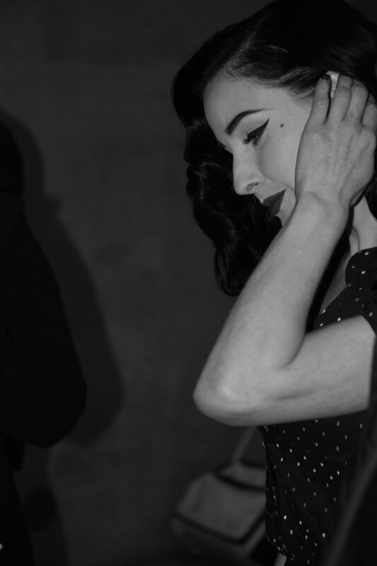 woman with vintage makeup