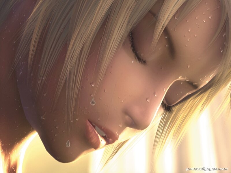 woman with water droplets