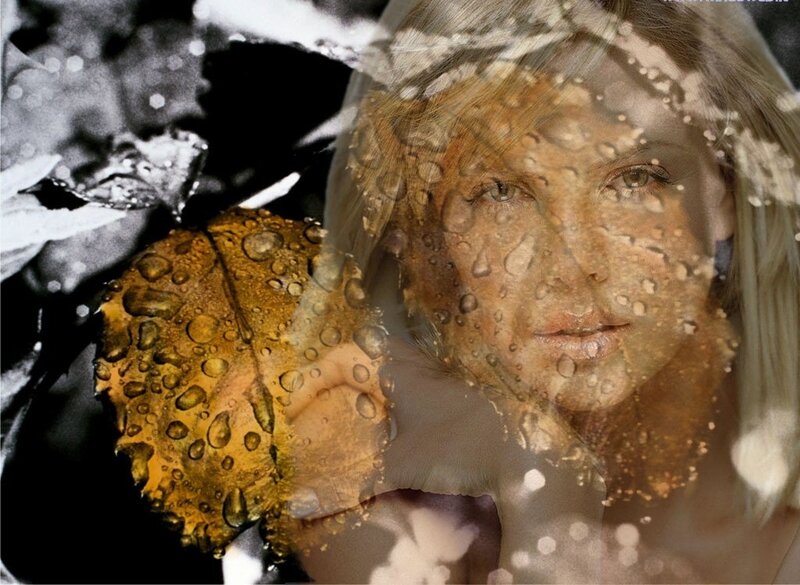 Woman with Water Droplets — Brown