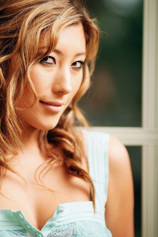 woman with wavy hair