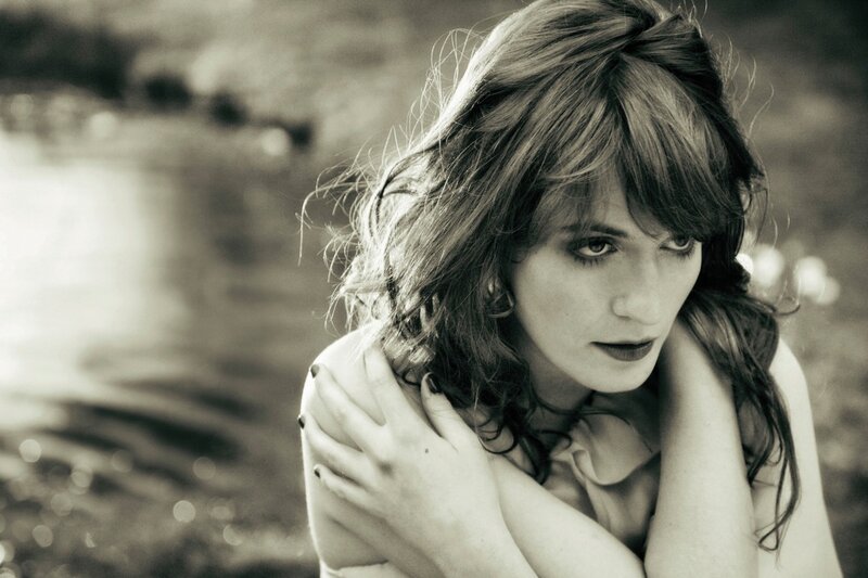 Woman with Wavy Hair — Black, Dramatic, Photograph, Shoulders